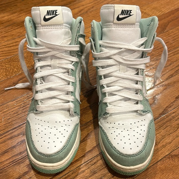 Nike Dunk High 1985 enamel green denim sneakers - Picture 2 of 3